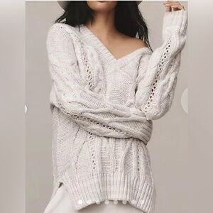 EUC! Anthropologie Soft Oversized Metallic Knit Sweater
Size S fits M-XL $298